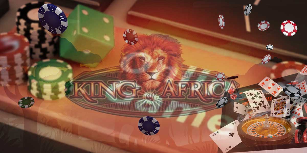 King of Africa slot on notebook background